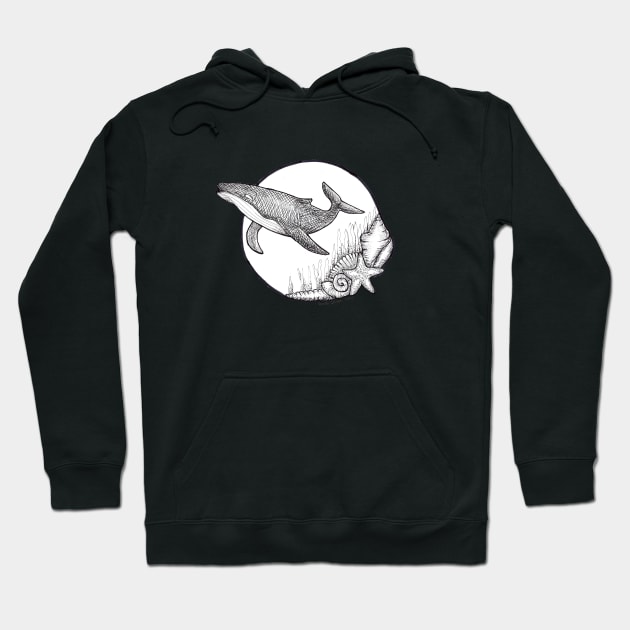 Whale Hoodie by ReneeDixonArt